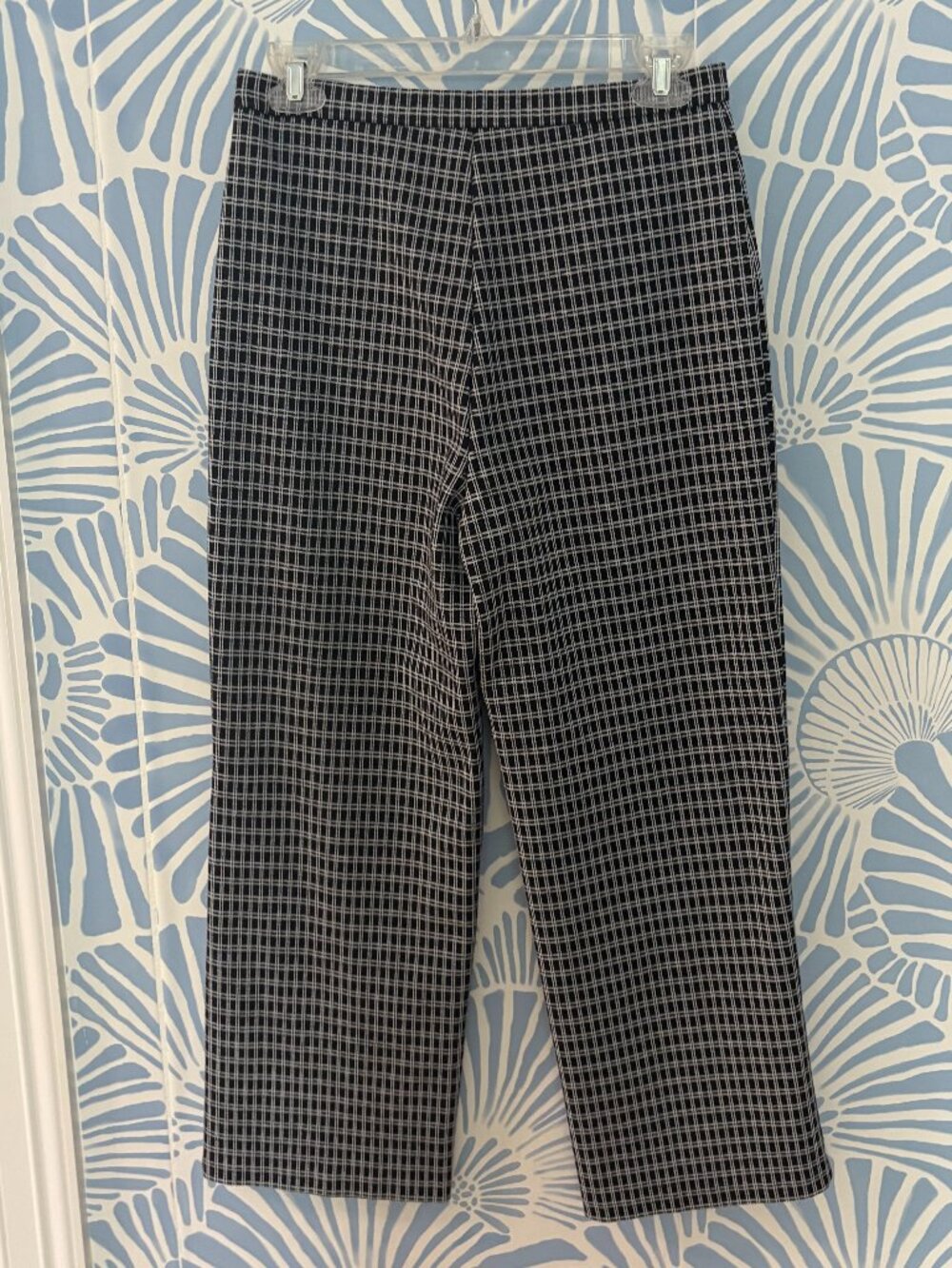 Reformation Windowpane Pull On Cropped Pants Size Medium